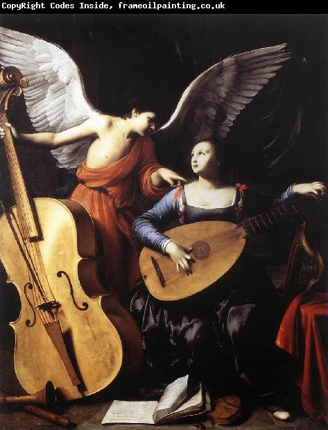 SARACENI, Carlo Saint Cecilia and the Angel sd